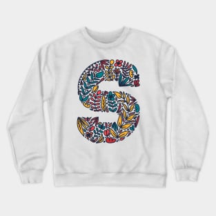 Tropical Letter S Crewneck Sweatshirt